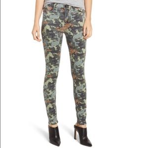 Hudson Jeans Green Barbara High Waist Skinny Jeans